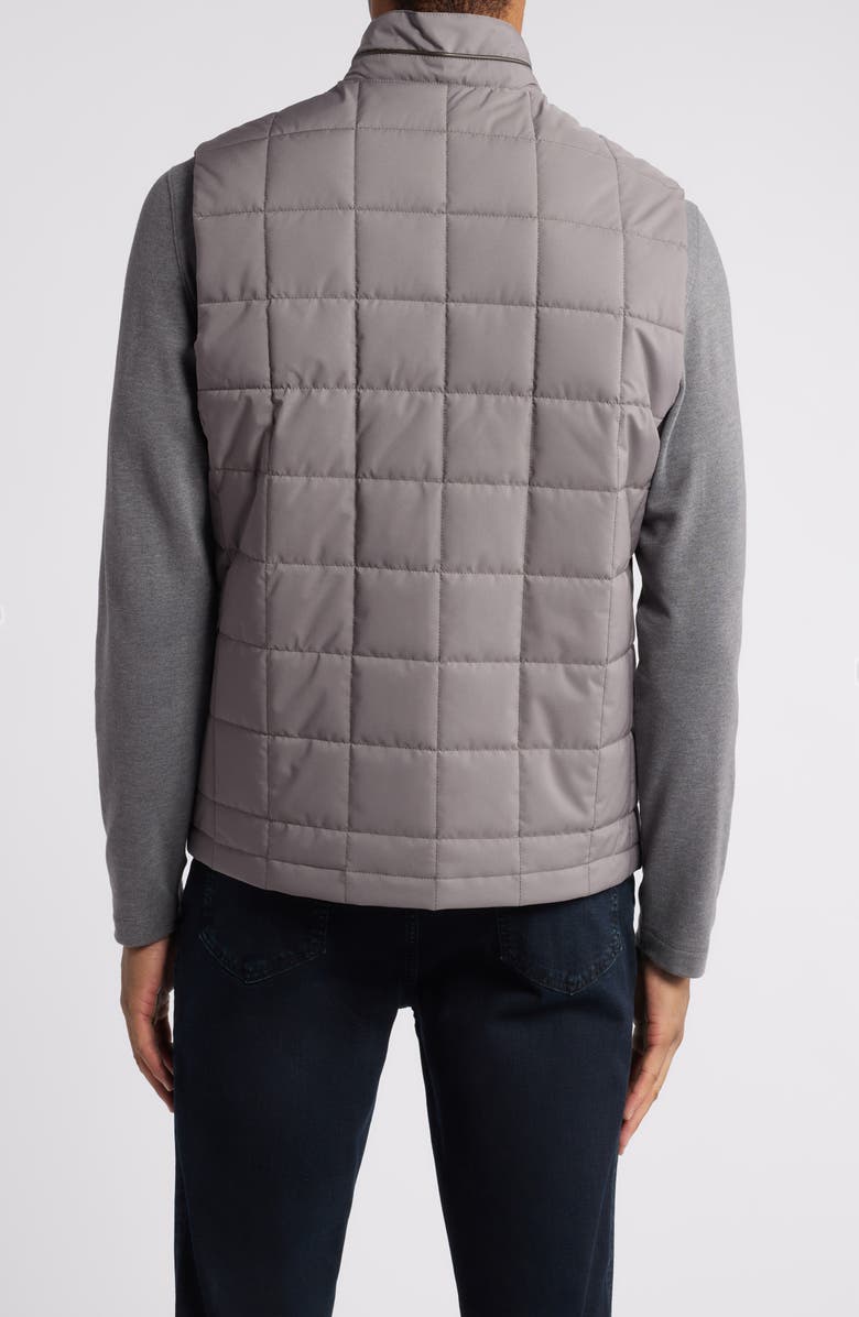 Johnston & Murphy Box Quilt Vest, Alternate, color, Gray