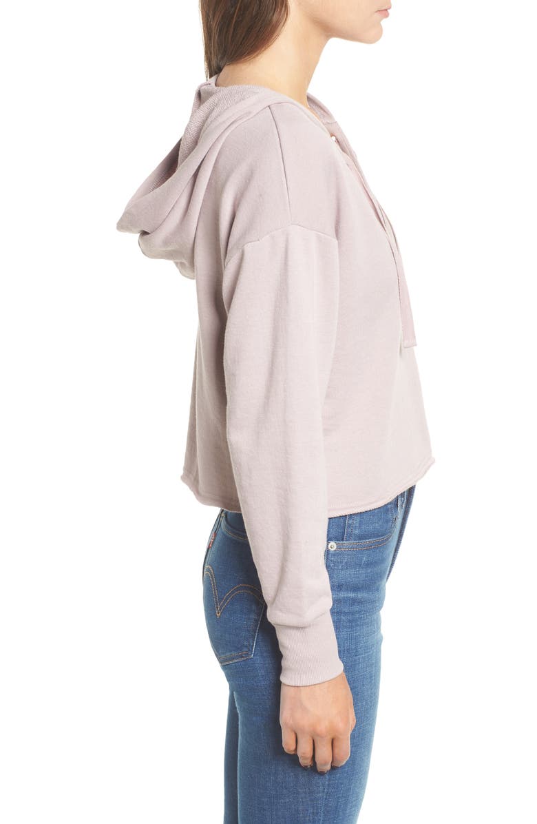 Cotton Emporium Lace-Up Hoodie, Alternate, color, 