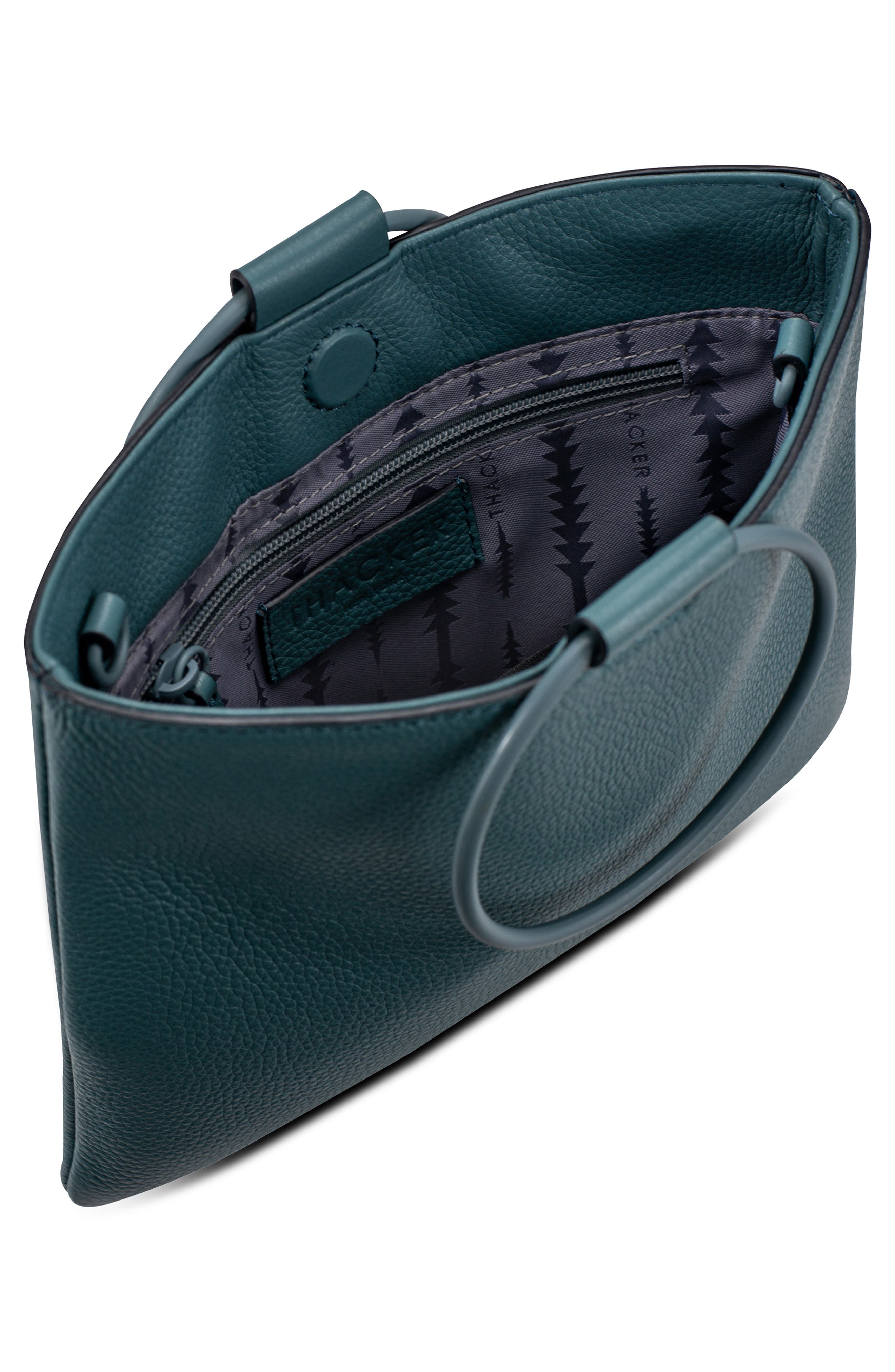 Thacker Le Pouch Ring Handle Leather Shoulder Bag, Alternate, color, 