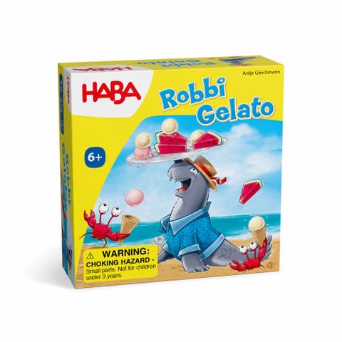Robbi Gelato - Kids Board Games for Ages 6 and up and Family Games for Kids and Adults, Wobbly Seal Balancing and Stacking Fun