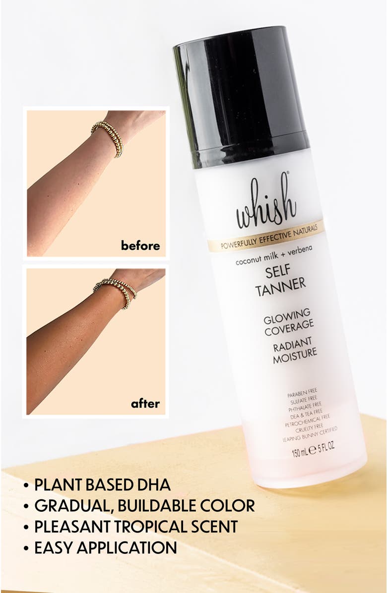 Whish Beauty Coconut Milk + Verbena Self Tanner Lotion, Alternate, color, 