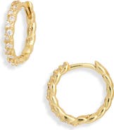 ARGENTO VIVO Pavé CZ Hoop Earrings