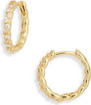 ARGENTO VIVO Pavé CZ Hoop Earrings