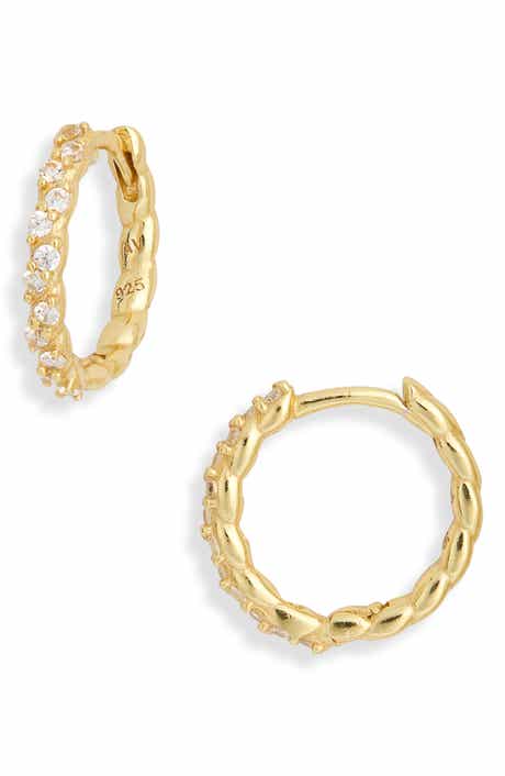 Pavé CZ Hoop Earrings