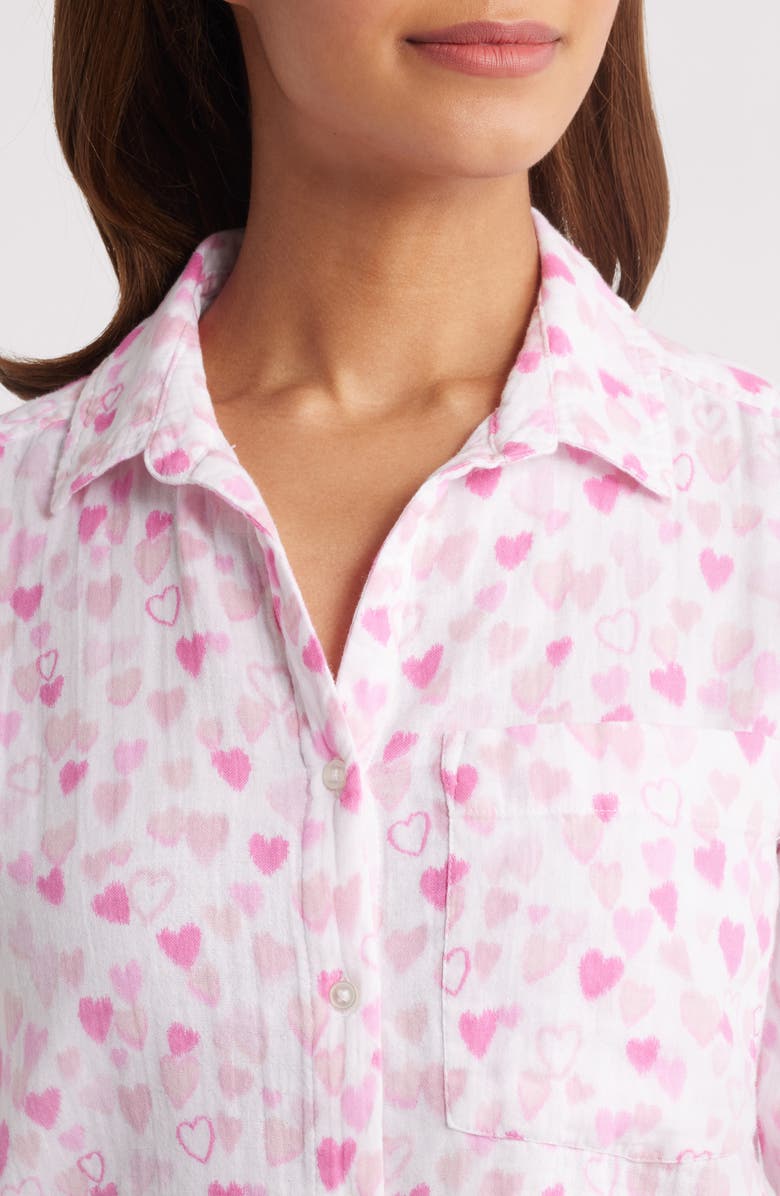 beachlunchlounge Cam Cotton Gauze Button-Up Shirt, Alternate, color, Candy Land Dream