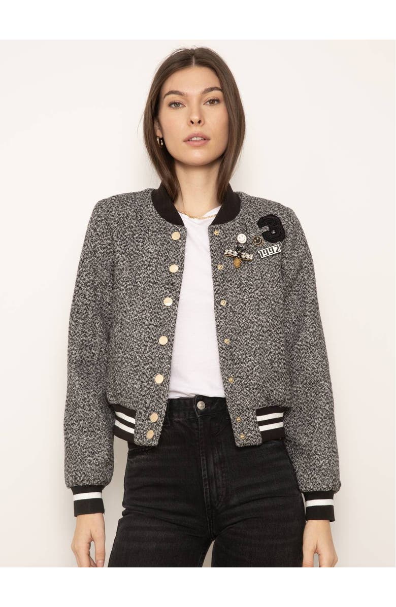 Central Park West Miley Plaid Bomber, Main, color,