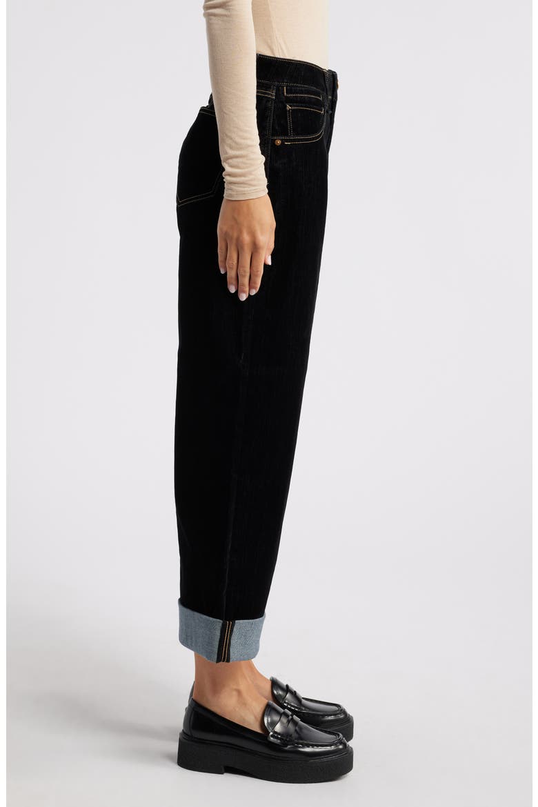 Wyatt Ankle Wide Leg Jeans, Alternate, color, BLACK