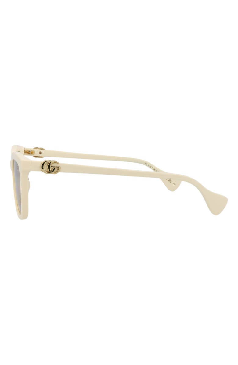 Gucci 55mm Square Sunglasses, Alternate, color, Ivory Pink