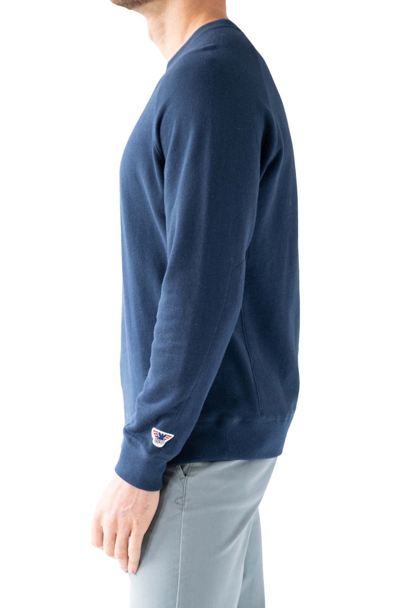 Devil-Dog Dungarees Men's Cotton Crewneck Sweatshirt, Alternate, color, Navy Blue
