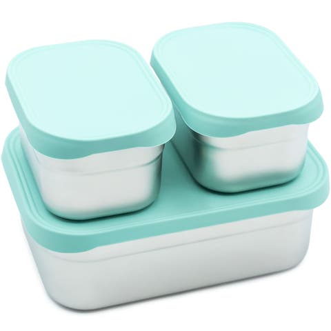 Stainless Steel Lunch Box Set - 750mL & 230mL Food Storage Nested Bento Boxes with Lid