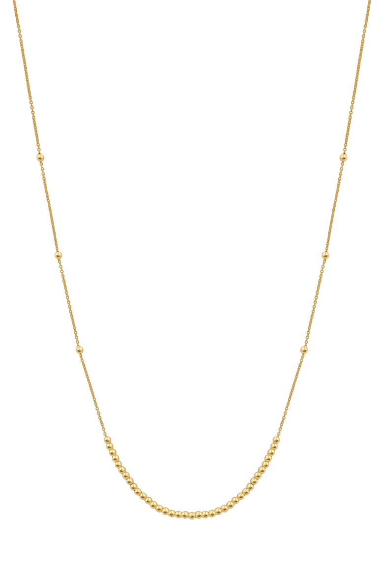 14K Gold Beaded Frontal Necklace, Main, color, 14K YELLOW GOLD