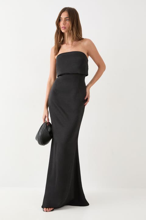 Premium Bandeau Overlay Bridesmaid Dress