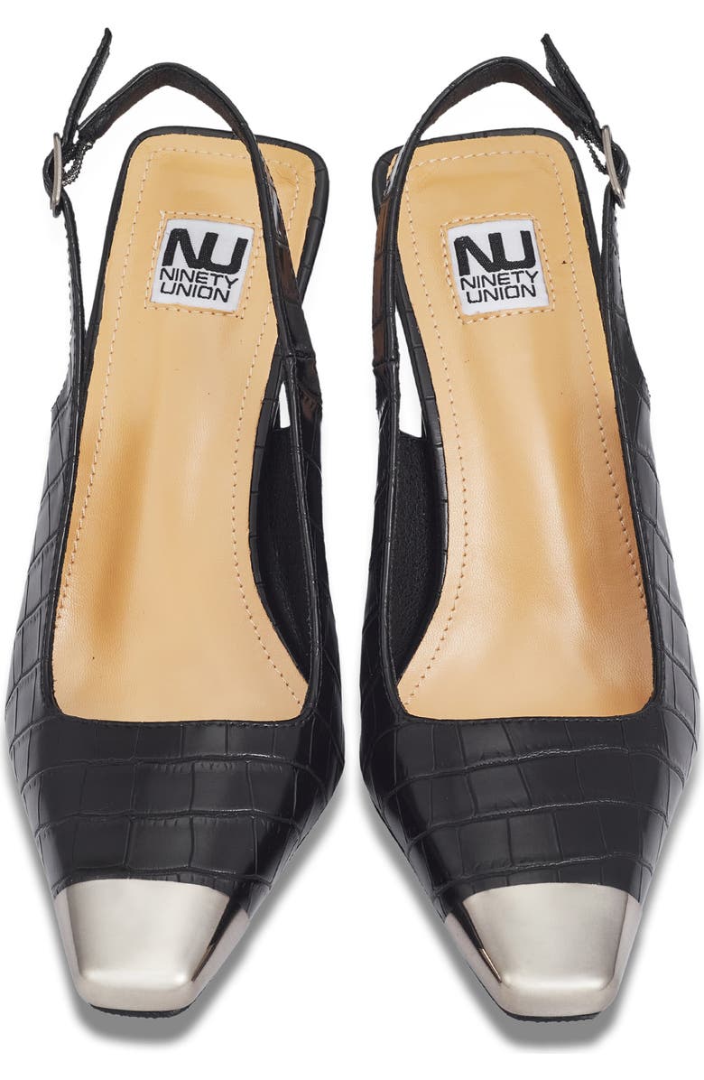 NINETY UNION Jane Cap Toe Slingback Pump, Alternate, color, Black