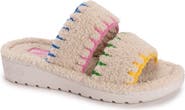 MUK LUKS Cloud Ribbed Terry Double Strap Slide Slipper
