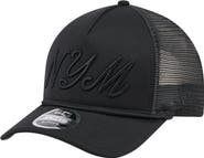 New Era Men's New Era Black New York Mets City Initial 9FORTY A-Frame M-Crown Adjustable Trucker Hat