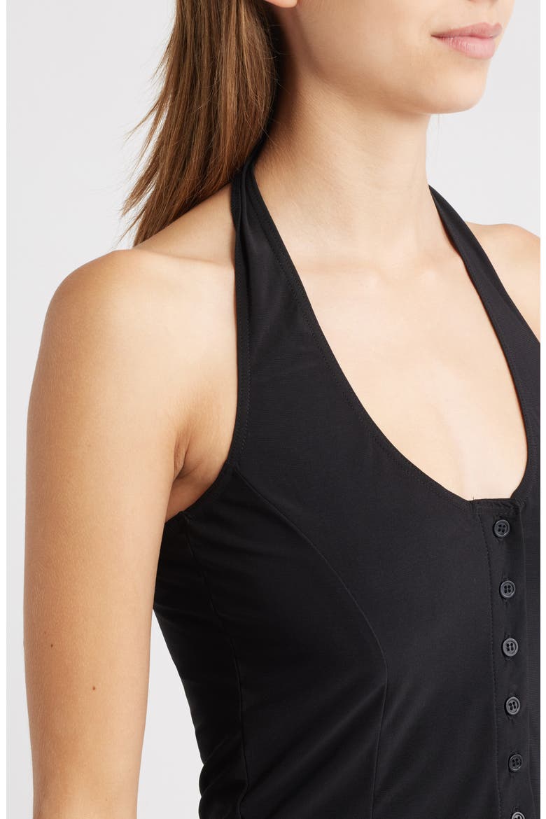 Mia Halter Crop Top, Alternate, color, BLACK