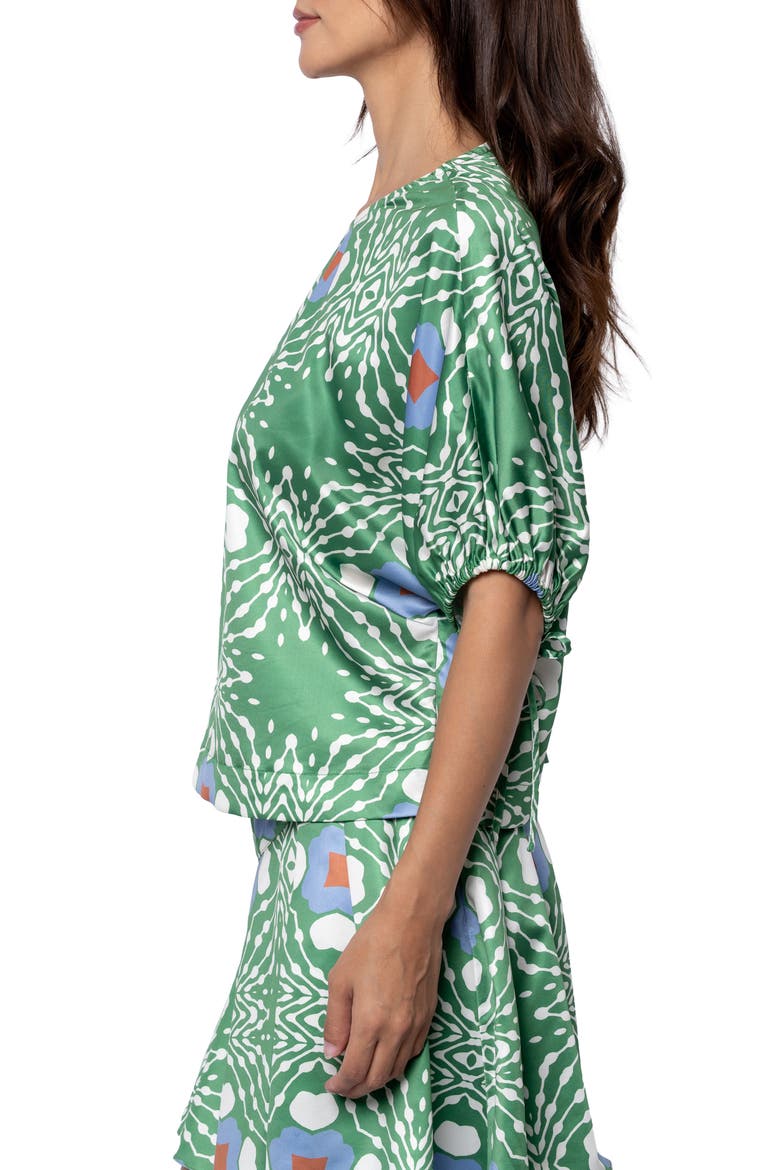 Brigette Print Top, Alternate, color, GREEN MULTI