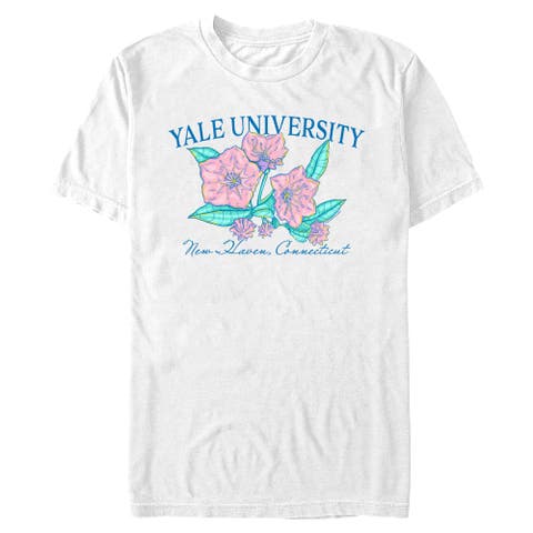 Men's Yale University Floral School Logo  Graphic T-Shirt