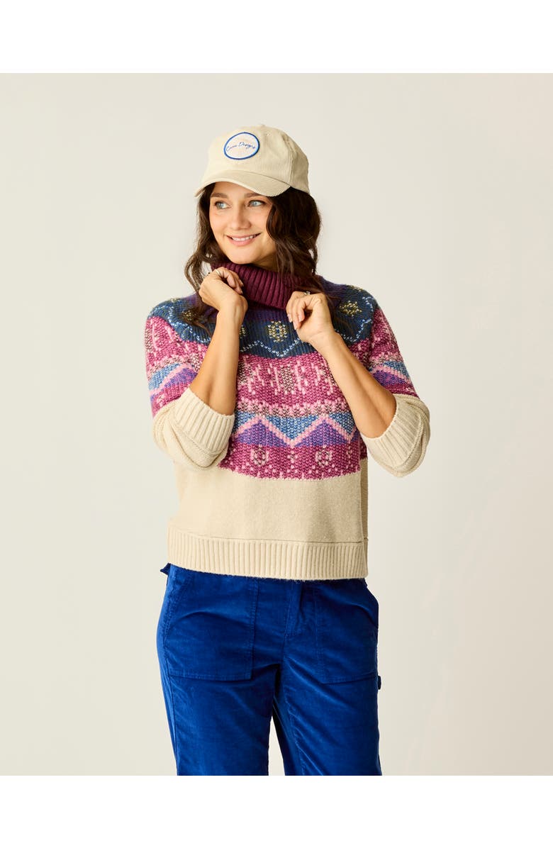 Carve Designs Neve Fairisle Turtleneck, Main, color, 