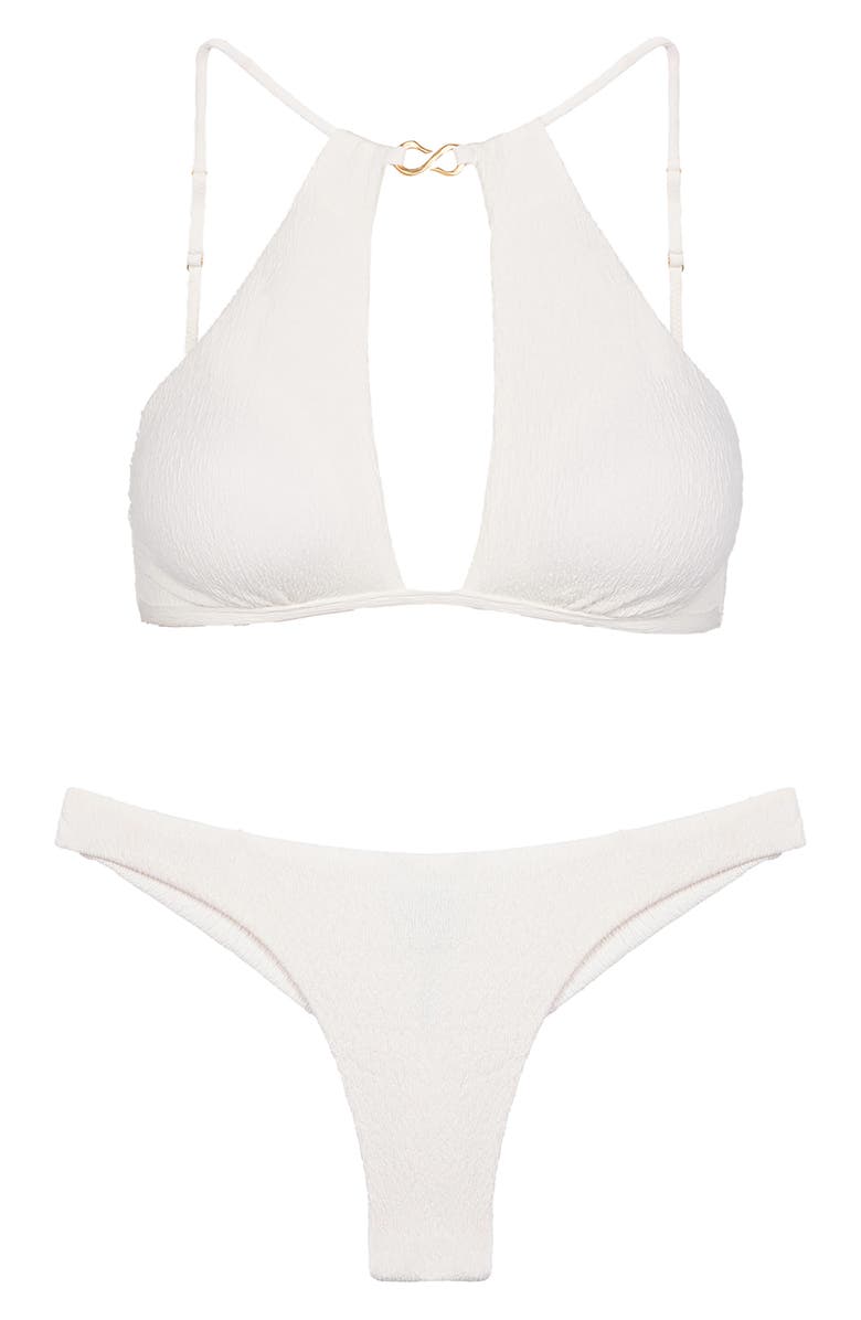 ViX Paula Hermanny Solid Bikini Bottoms, Alternate, color, White