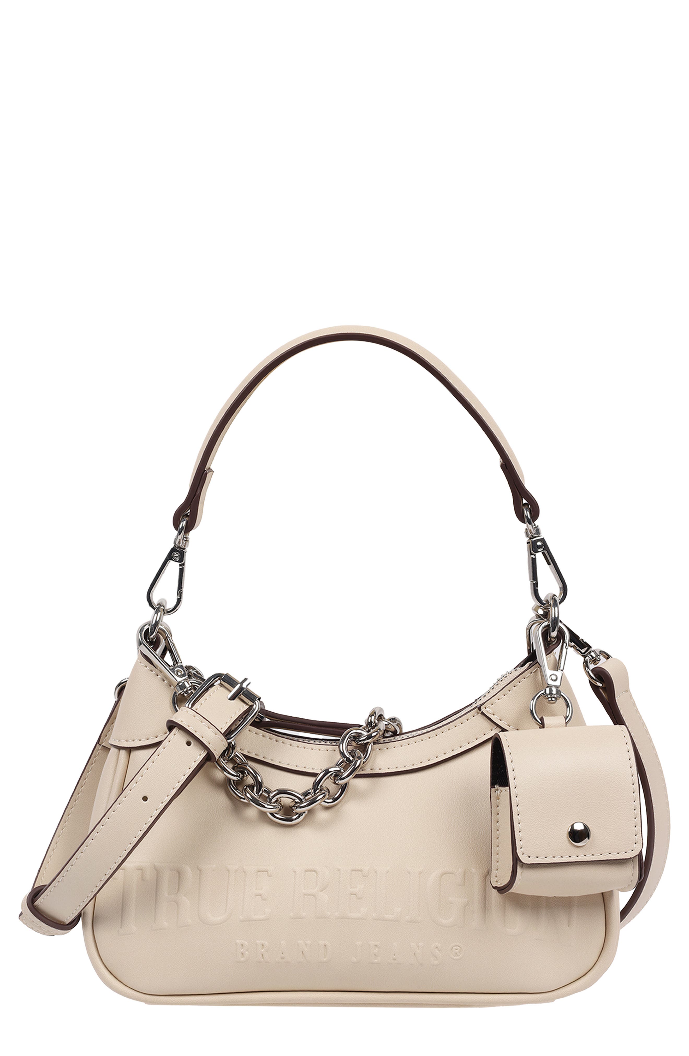 True Religion Punto Logo Zip Shoulder Bag