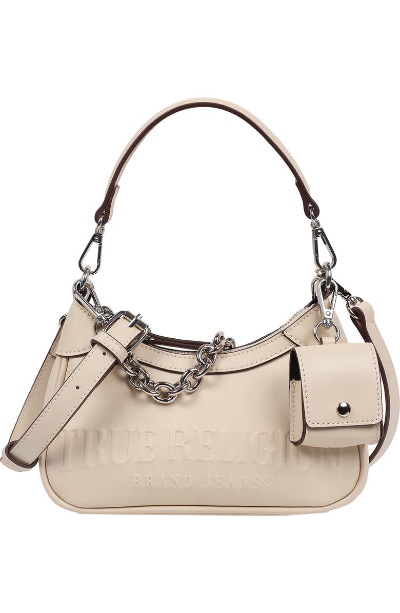 True Religion Punto Logo Zip Shoulder Bag, Main, color,