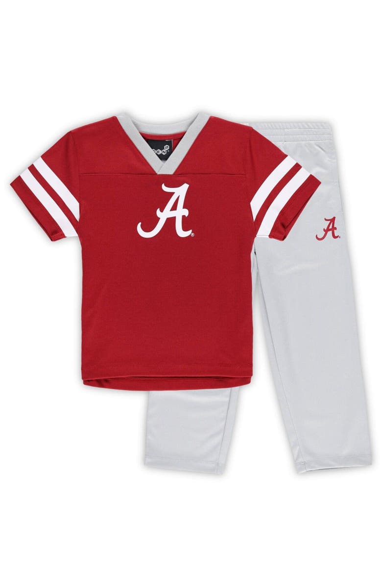 Outerstuff Toddler Crimson/Gray Alabama Crimson Tide Red Zone Jersey & Pants Set, Main, color, Crimson