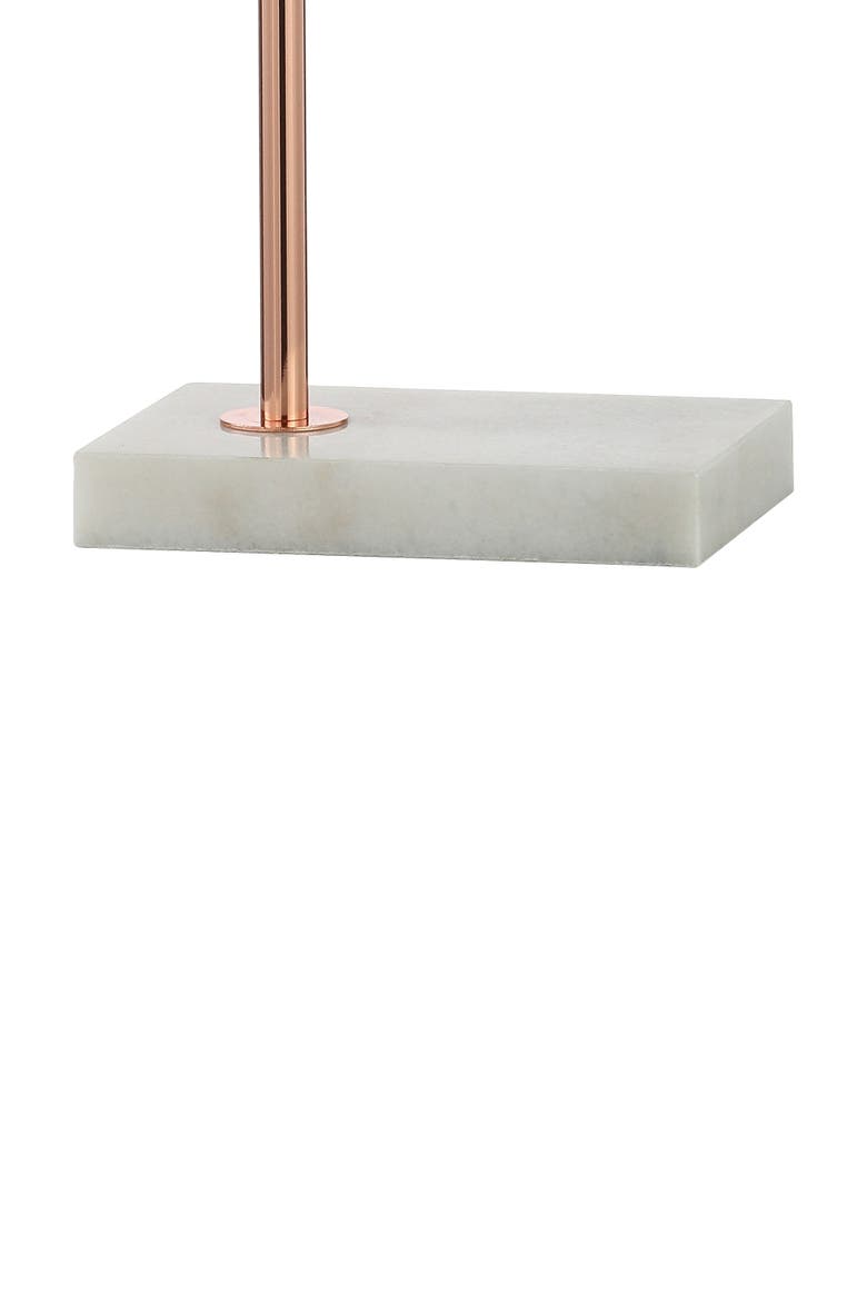 Lorena 22.25" Modern Glam Metal/Marble LED Table Lamp, Copper, Alternate, color, Copper