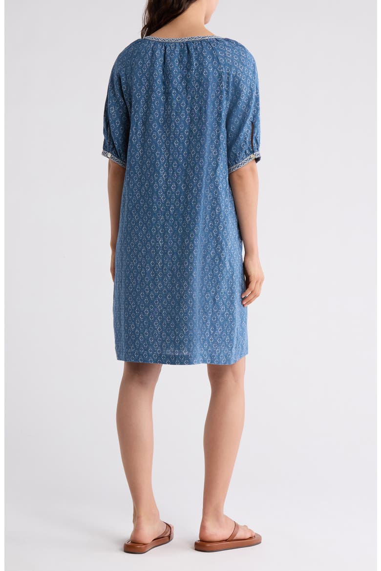 Carmel Linen Button-Up Minidress, Alternate, color, KEY LARGO BLUE