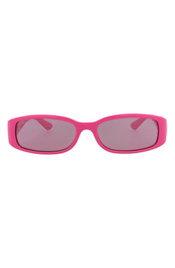 Gucci 54mm Rectangular Sunglasses In Red