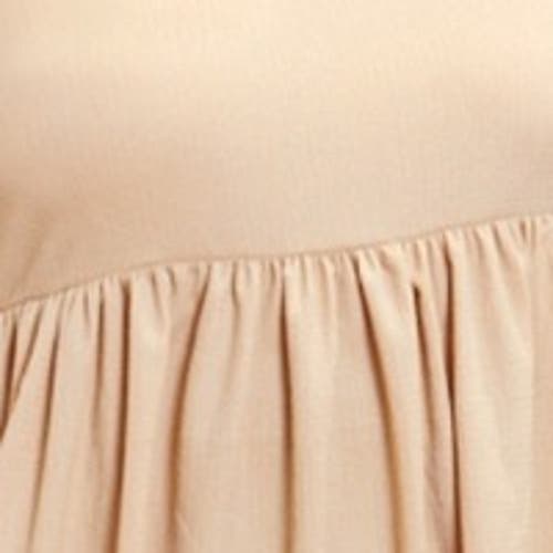 Fashion-szn Curve Puff Sleeve Smock Dress In Neutral