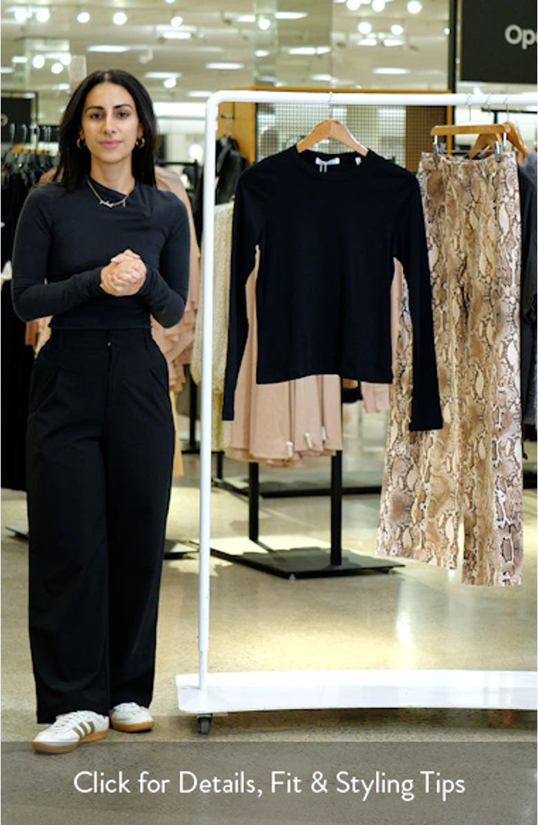 Slim Long Sleeve Cotton T-Shirt, sales video thumbnail