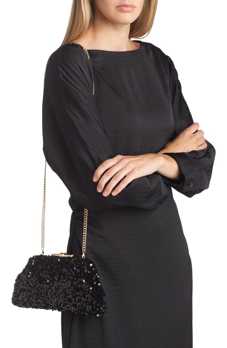 Reiss Adaline Sequin Clutch, Alternate, color,