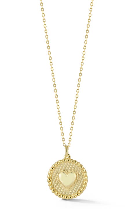 Heart Medallion Pendant Necklace