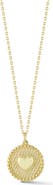 SPHERA MILANO Heart Medallion Pendant Necklace
