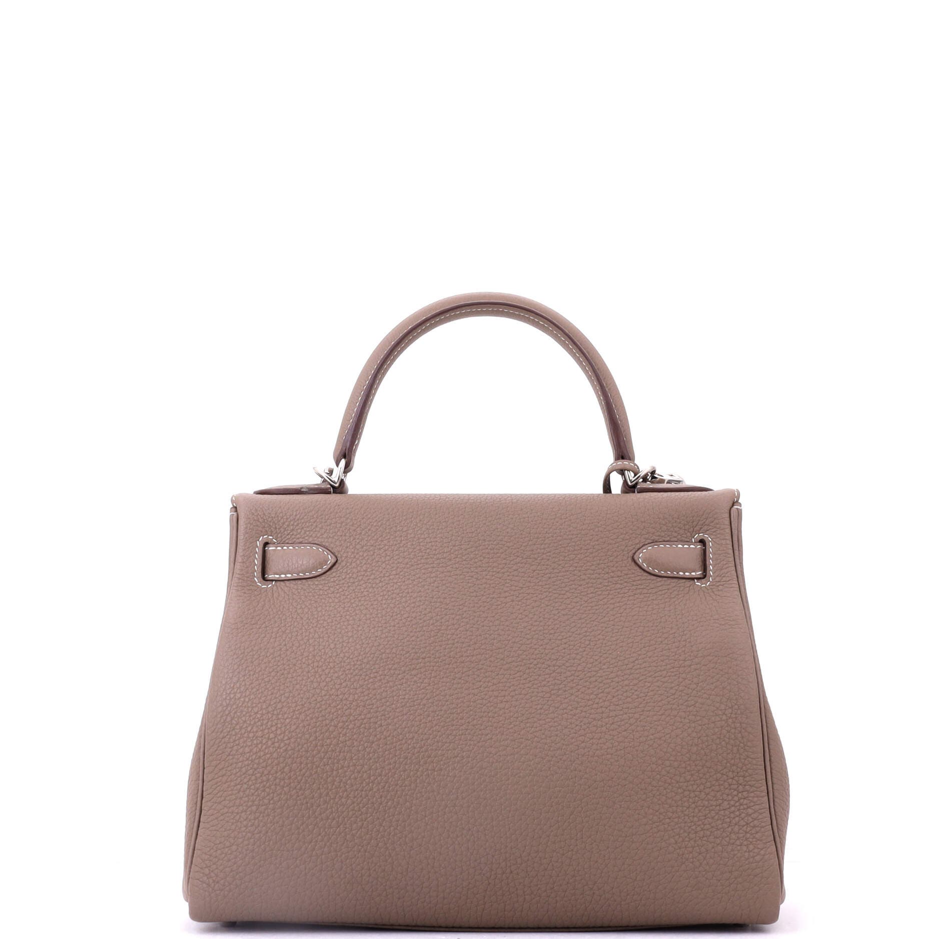 Pre-Owned Hermes Kelly Handbag Grey Togo with Palladium Hardware 28, Alternate, color, Etoupe