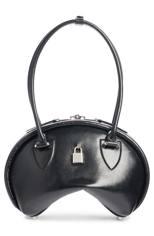Acne Studios Small Bowlina Leather Shoulder Bag In Black
