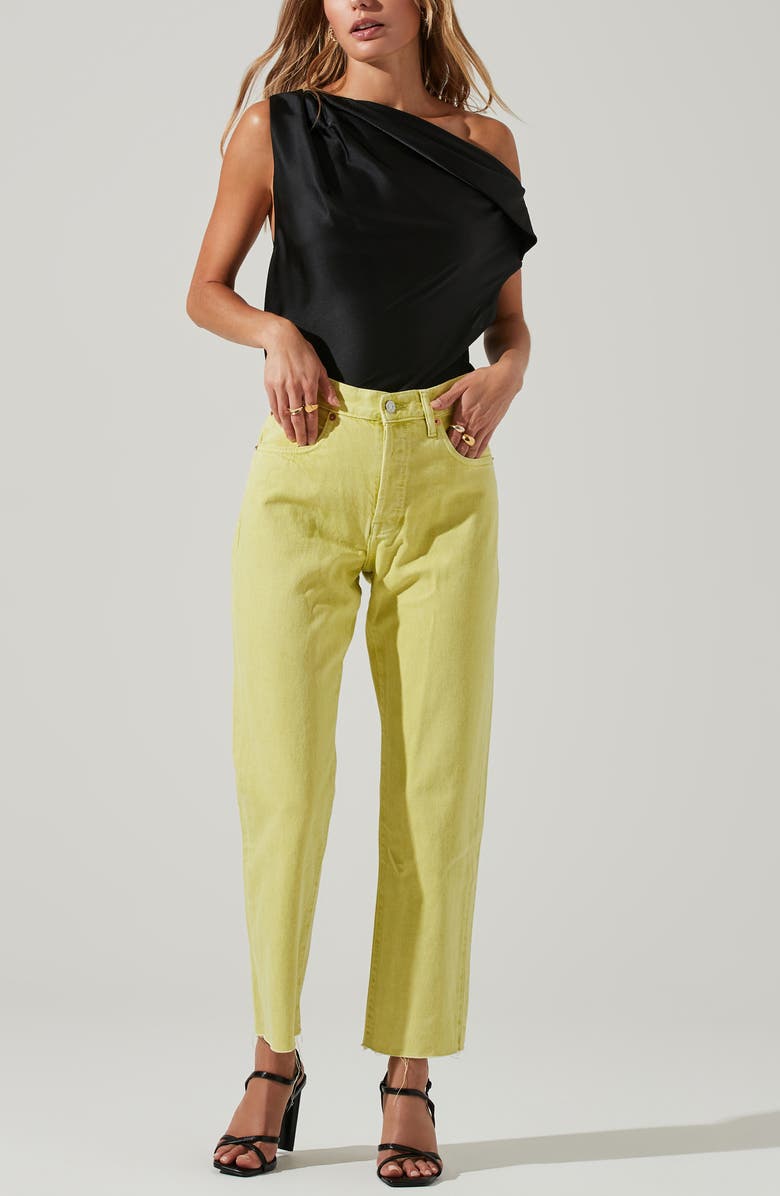 ASTR the Label Ceres Off the Shoulder Satin Blouse, Alternate, color, 