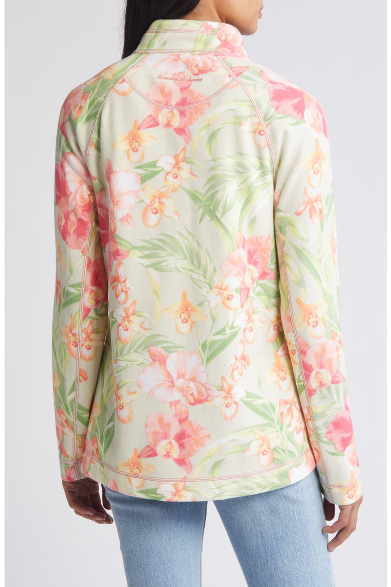 Aruba Fleur De Lei Front Zip Jacket, Alternate, color, CAMEO