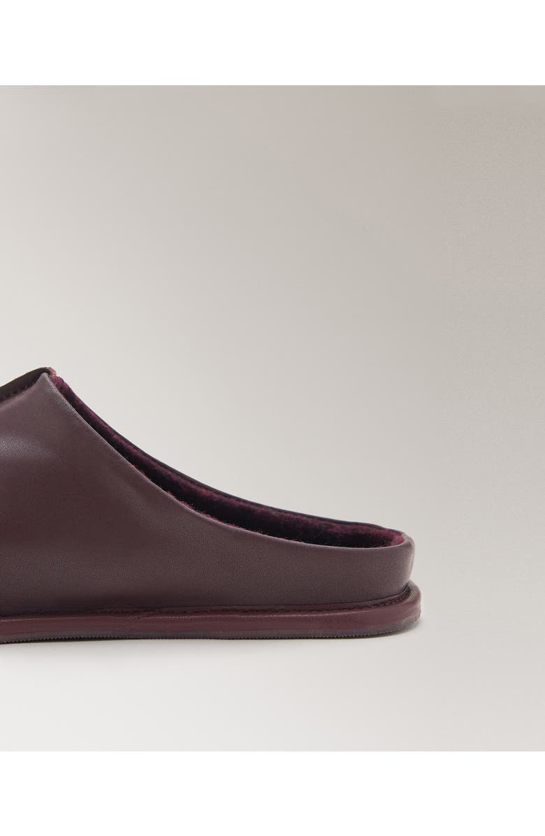MANGO Leather Clog, Alternate, color, Blackberry