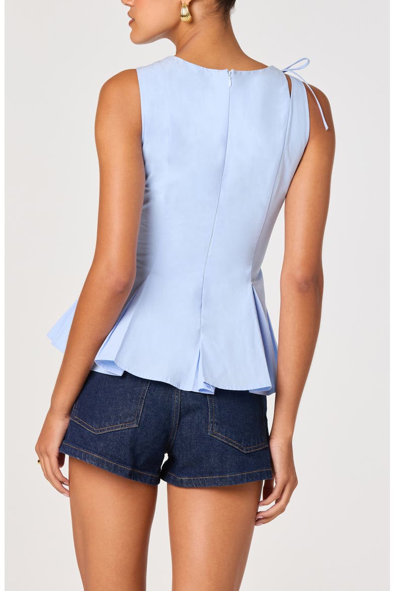 Kalish Sleeveless Peplum Top, Alternate, color, BLUE