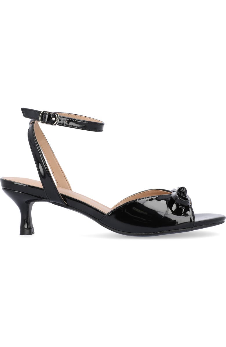 Journee Collection Jennifer Bow Ankle Strap Sandal, Alternate, color, Black