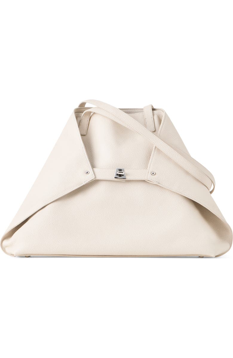 Akris Medium AI Calfskin Leather Tote, Main, color, Alabaster