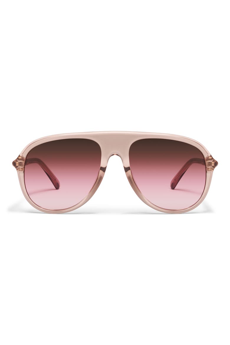 Chart Topper 54mm Aviator Sunglasses, Main, color, DOE/ ROUGE GLOW