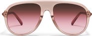 QUAY Chart Topper 54mm Aviator Sunglasses