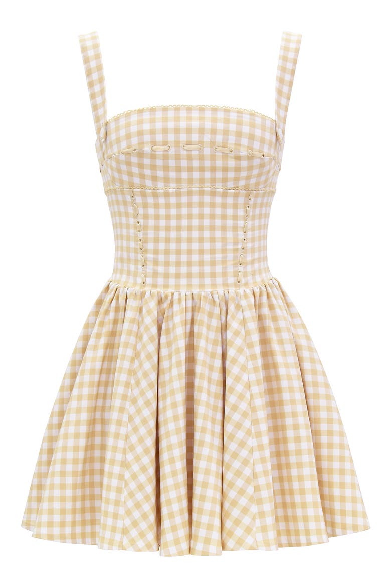 Isadora Sleeveless Fit & Flare Minidress, Alternate, color, GINGERBREAD