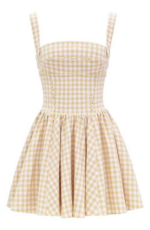 House Of Cb Isadora Sleeveless Fit & Flare Minidress In Neutral