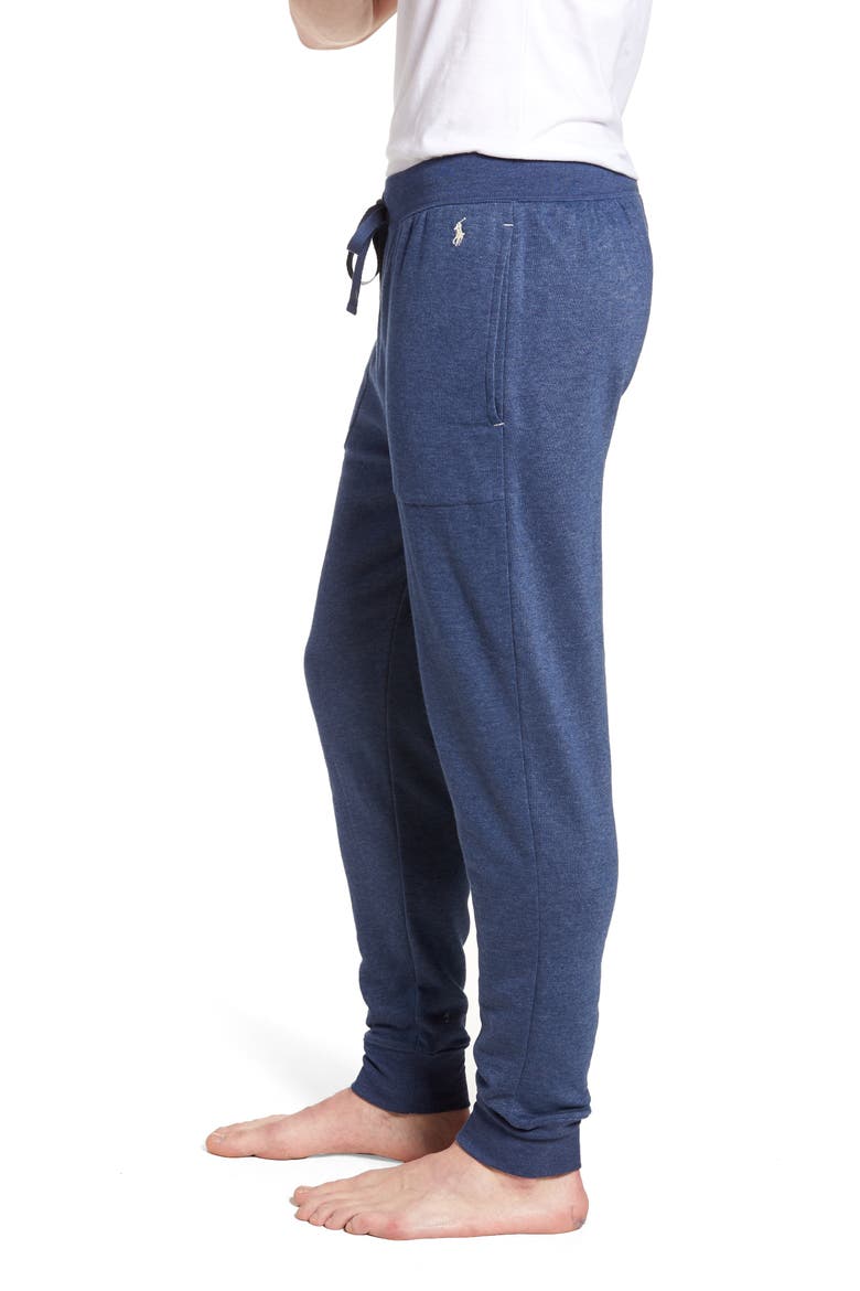 Brushed Jersey Cotton Blend Jogger Pants, Alternate, color, BLUE