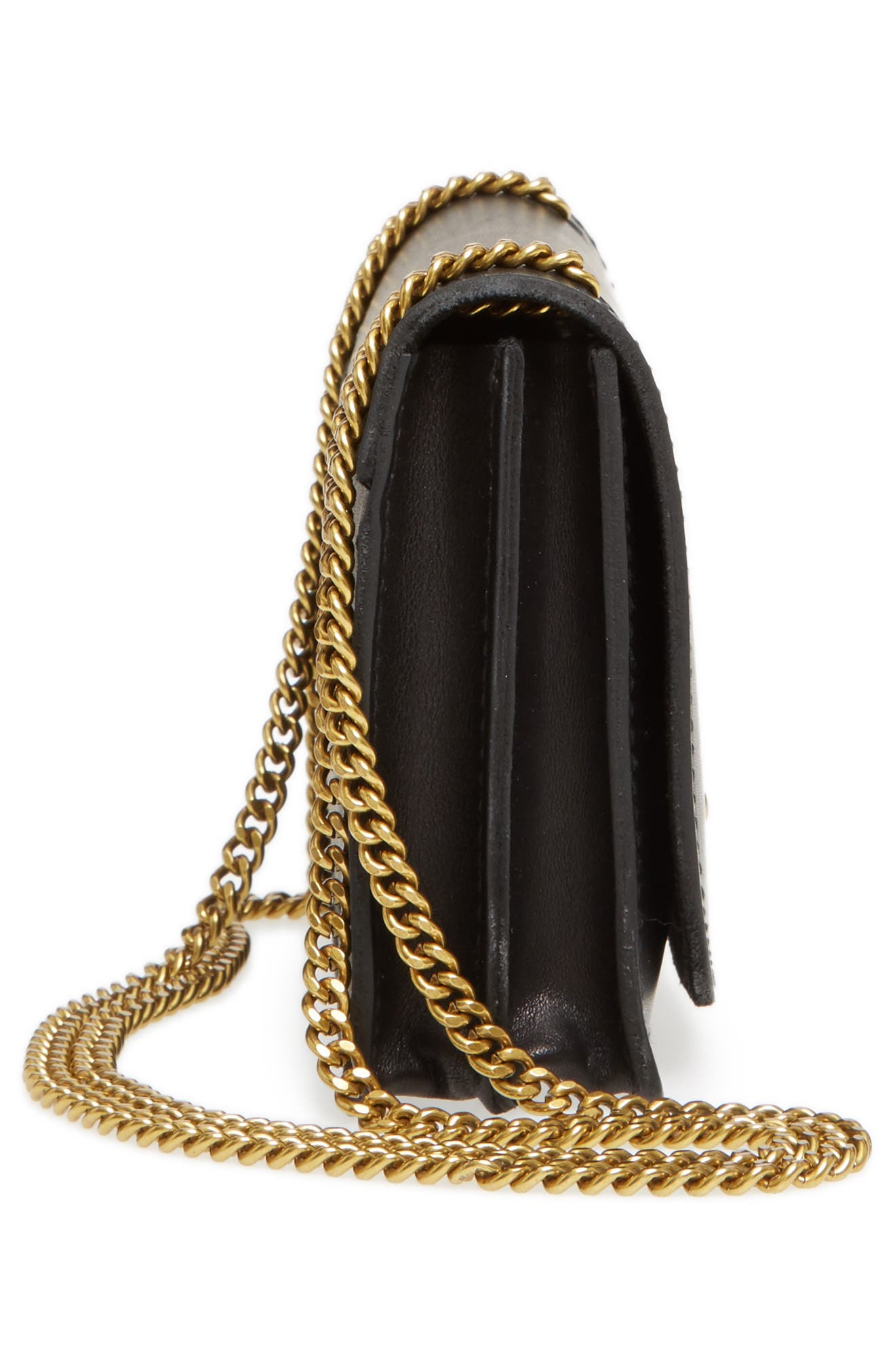 Madewell Chain Leather Crossbody Bag, Alternate, color, 