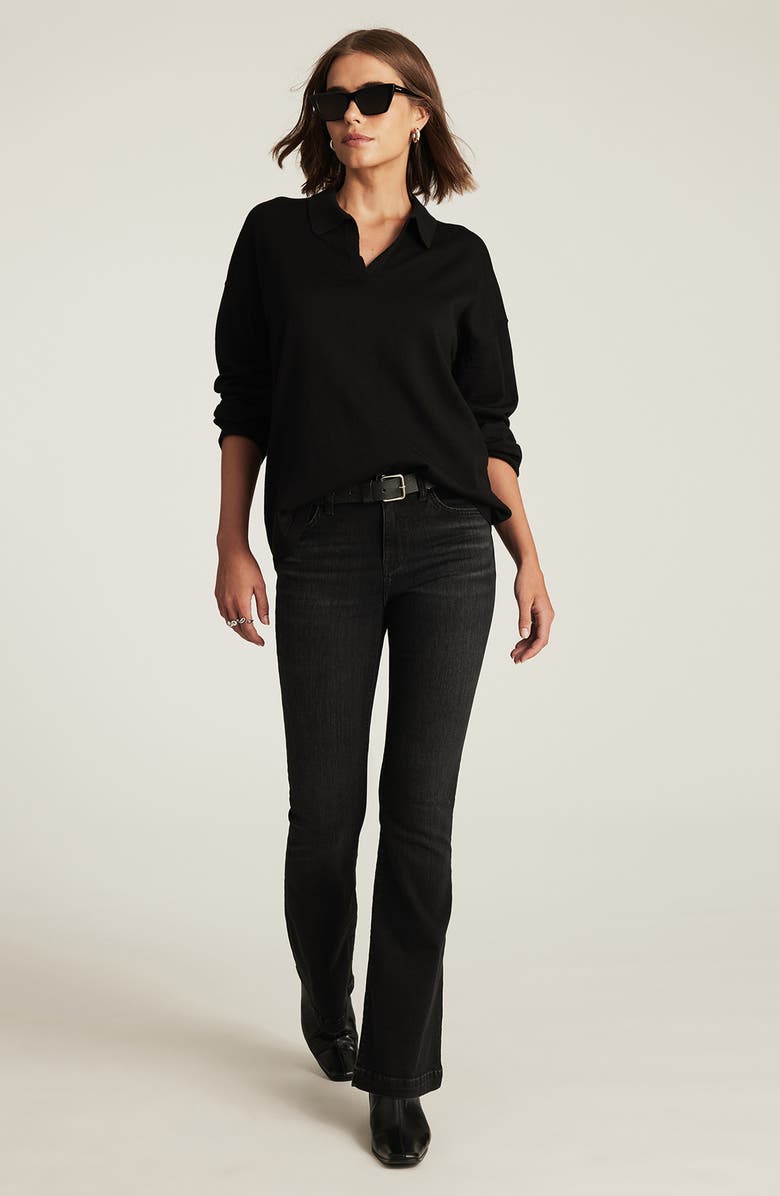 Mavi Jeans Wool Polo Sweater, Alternate, color, Black